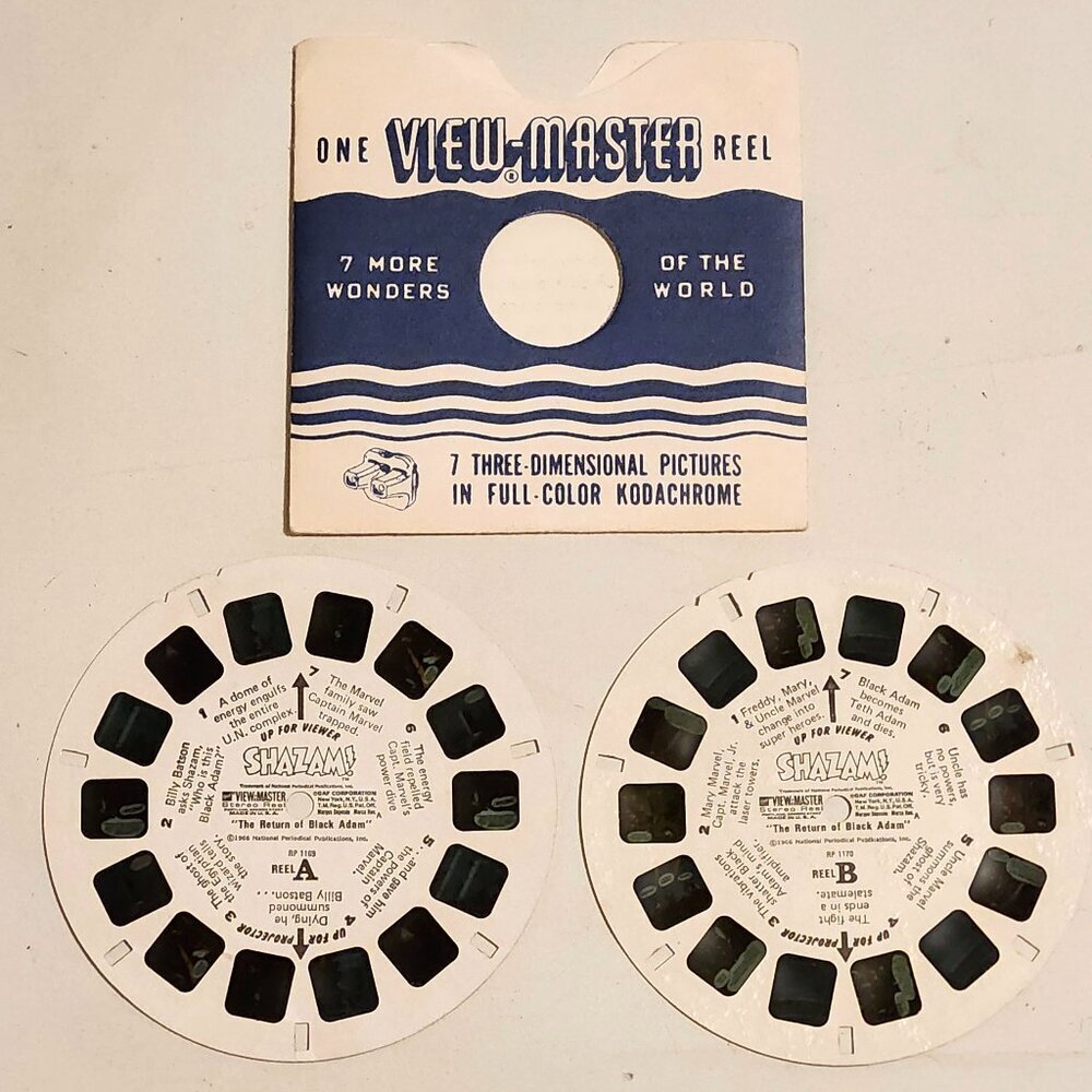 VINTAGE View Master Reels SHAZAM! 1966 GAF Corporation The Return of Black Adam